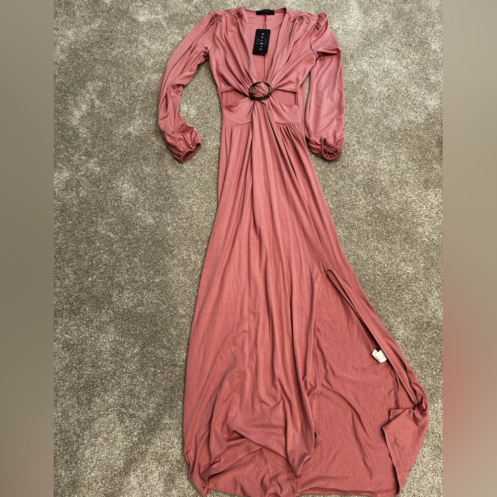 3/4 sleeve cutout dress